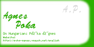 agnes poka business card
